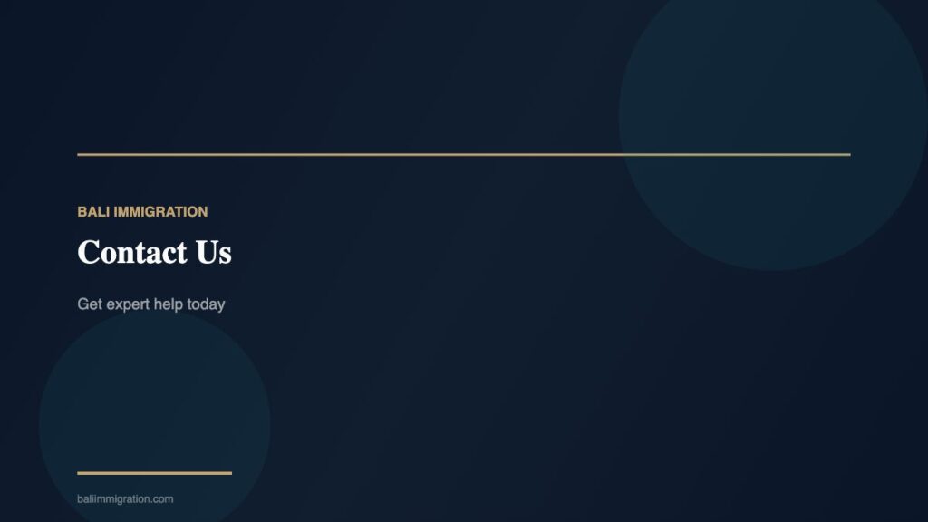 Contact Us - BaliImmigration.com