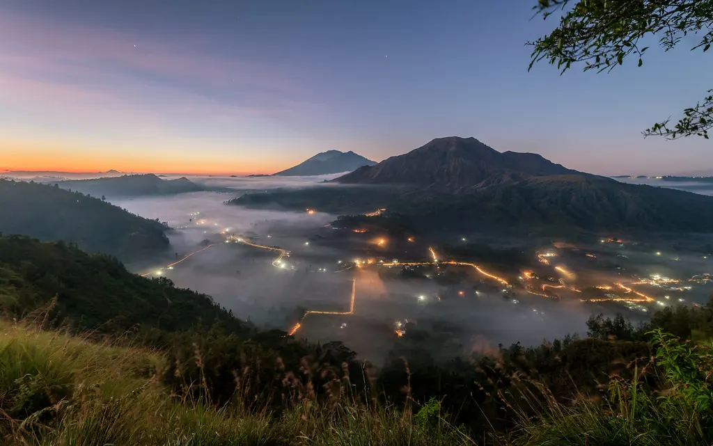 Sunrise over Mount Batur and Kintamani, Bali